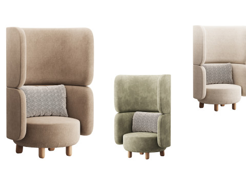 Armchair Here Nearby Space 2 Yellow 3D Model