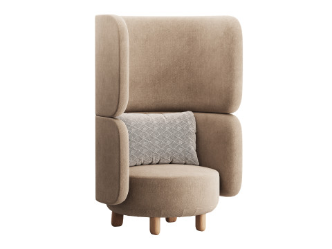 Armchair Here Nearby Space 2 Yellow 3D 모델