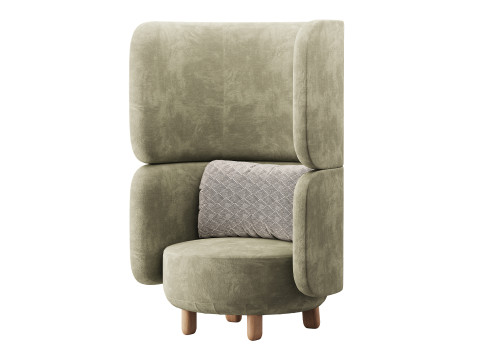 Armchair Here Nearby Space 2 Yellow 3D 모델