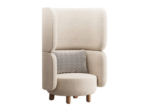 Armchair Here Nearby Space 2 Yellow 3D 모델