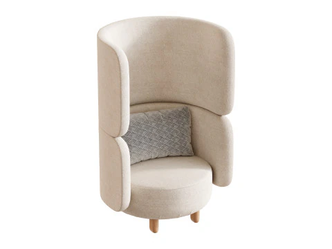 Armchair Here Nearby Space 2 Yellow 3D Model
