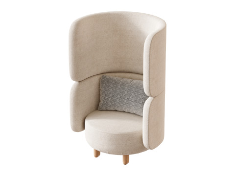 Armchair Here Nearby Space 2 Yellow 3D 모델