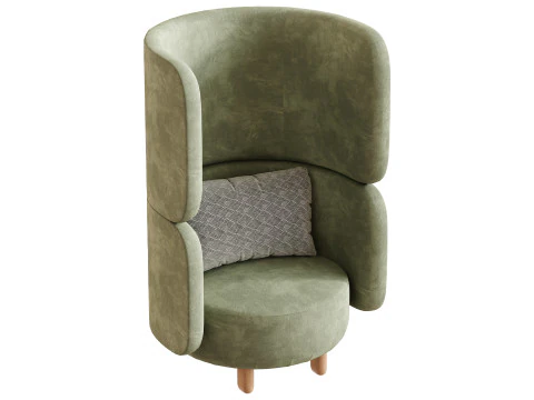 Armchair Here Nearby Space 2 Yellow 3D Model
