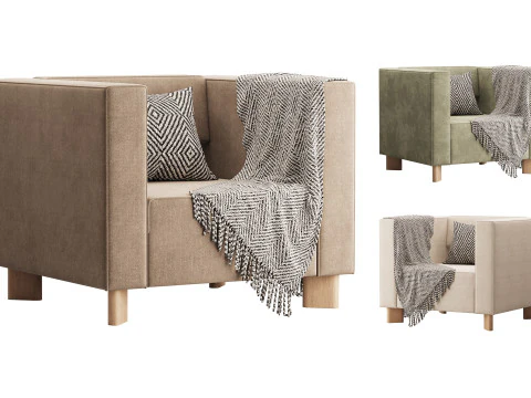 Koltuk Kadife Işık 3D Model