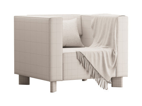 Armchair Velvet Light 3D Model