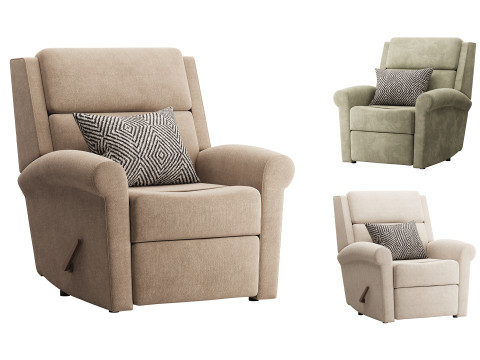 Belle Fabric Recliner 3D Model