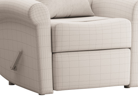 Belle Fabric Recliner 3D 模型