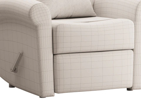 Belle Fabric Recliner 3D Model