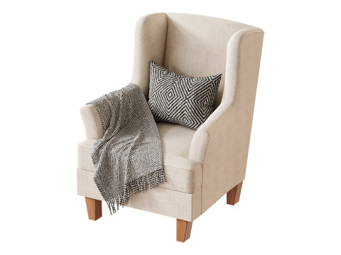 Bradstreet Fabric Chair Modelo 3D