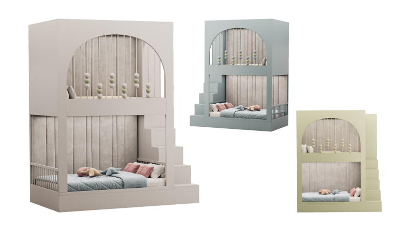 Childrens bunk bed 23 Modello 3D .c4d .max .obj .3ds .fbx .stl .blend