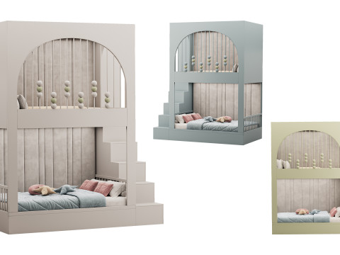 Childrens bunk bed 23 3D 模型