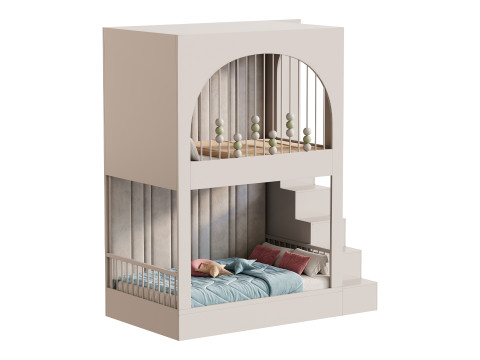 Childrens bunk bed 23 Modello 3D