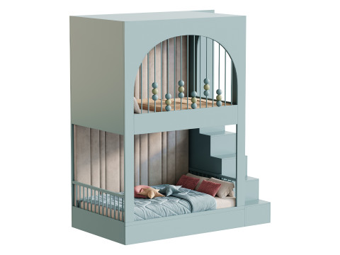 Childrens bunk bed 23 Modello 3D