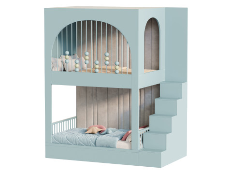 Childrens bunk bed 23 Modello 3D