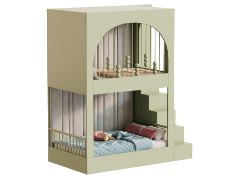 Childrens bunk bed 23 Modello 3D