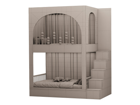 Childrens bunk bed 23 Modello 3D