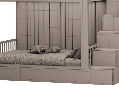 Childrens bunk bed 23 Modello 3D