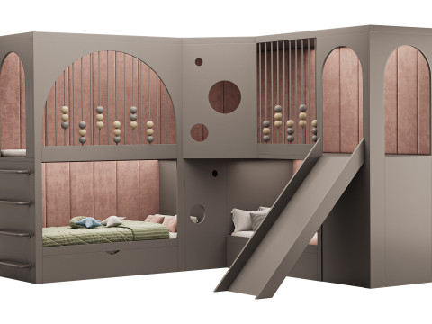 Childrens bunk bed 24 3Dモデル