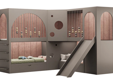 बच्चों का चारपाई बिस्तर 24 3D मॉडल