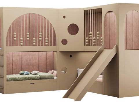 बच्चों का चारपाई बिस्तर 24 3D मॉडल