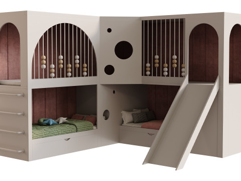 Childrens bunk bed 24 3Dモデル
