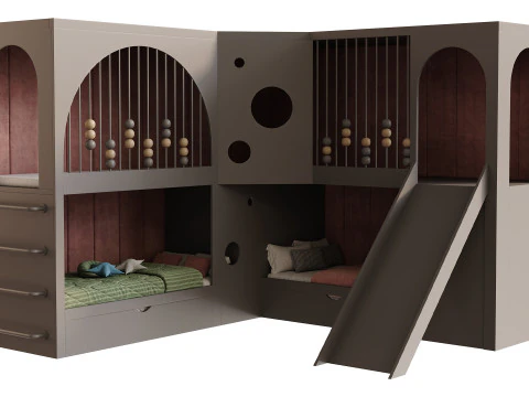 बच्चों का चारपाई बिस्तर 24 3D मॉडल