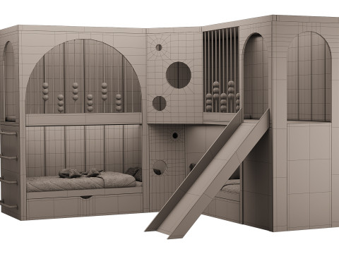 Childrens bunk bed 24 3Dモデル