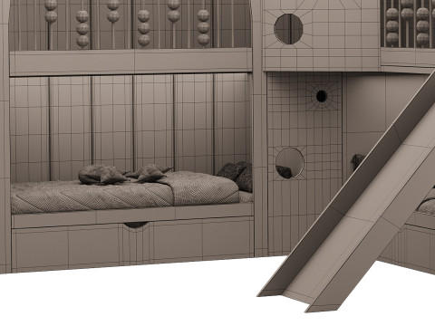 Childrens bunk bed 24 3Dモデル