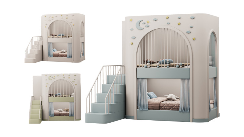 Childrens bunk bed 25 3Dモデル .c4d .max .obj .3ds .fbx .stl .blend 