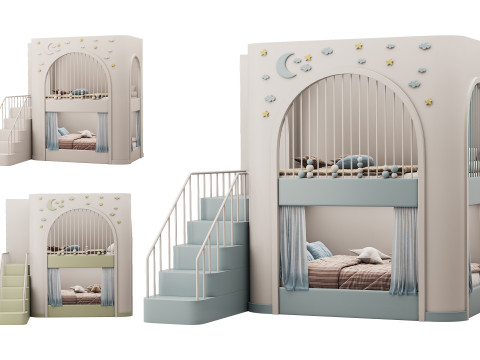 Childrens bunk bed 25 3D Model