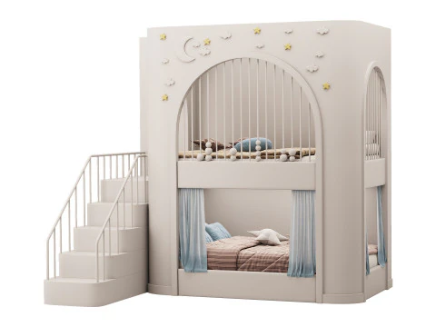 बच्चों का चारपाई बिस्तर 25 3D मॉडल