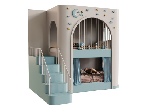 Childrens bunk bed 25 3Dモデル