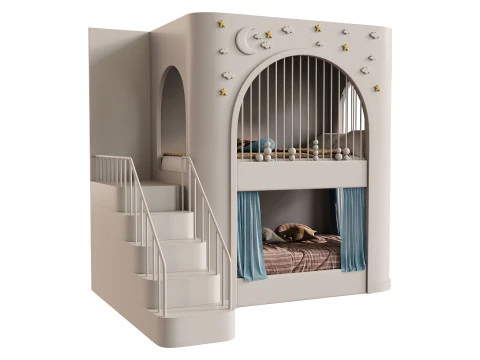 बच्चों का चारपाई बिस्तर 25 3D मॉडल