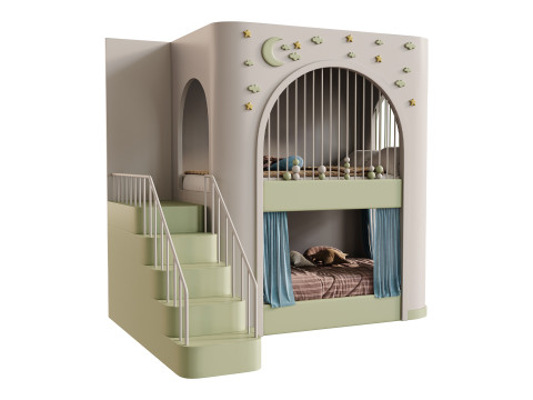 Childrens bunk bed 25 3Dモデル