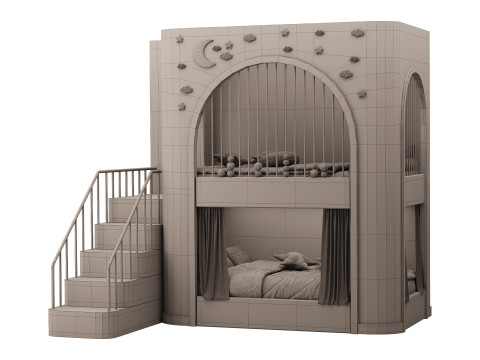 Childrens bunk bed 25 3Dモデル