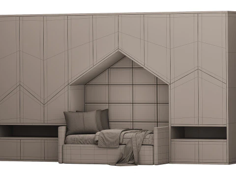 Childrens bunk bed 27 3D Model