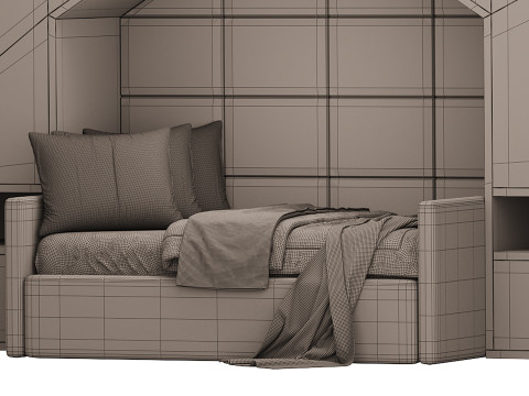 Childrens bunk bed 27 3D Модель