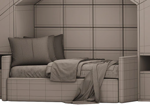 Childrens bunk bed 27 3D Model