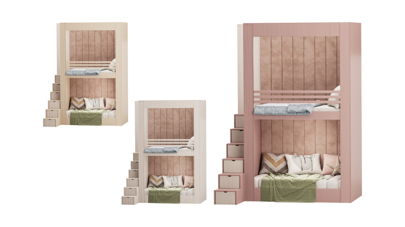 Childrens bunk bed 28 3D 模型 .c4d .max .obj .3ds .fbx .stl .blend 