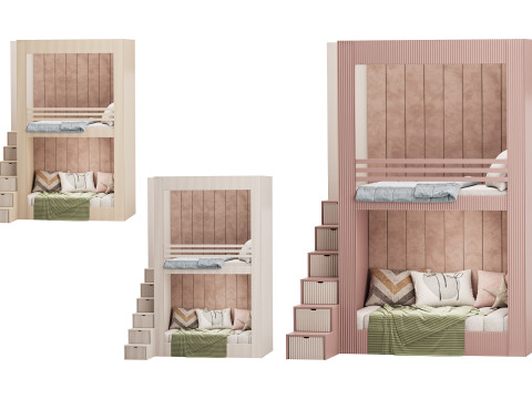 Childrens bunk bed 28 3D Model