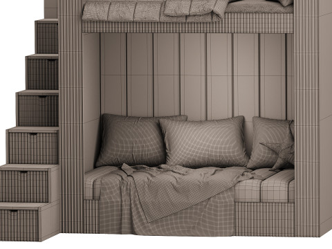 Childrens bunk bed 28 3D 模型