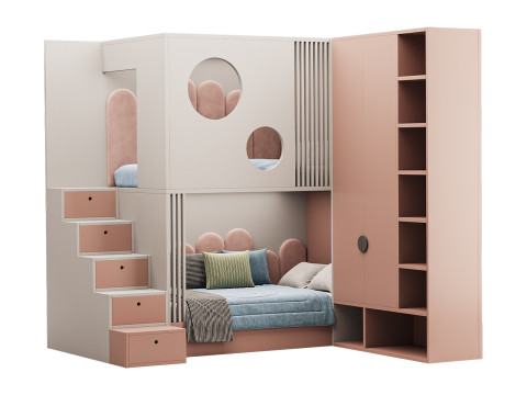 Childrens bunk bed 29 3D Model