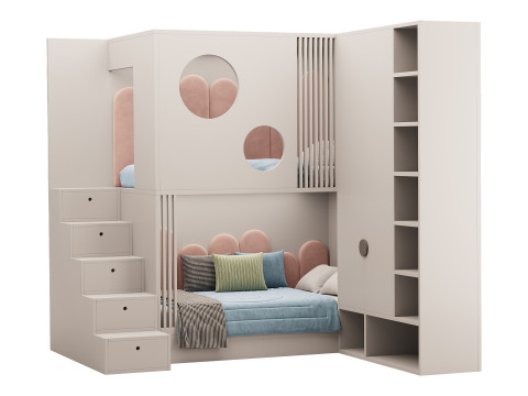 Childrens bunk bed 29 3D Model
