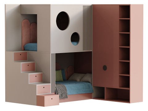 Childrens bunk bed 29 3D Model