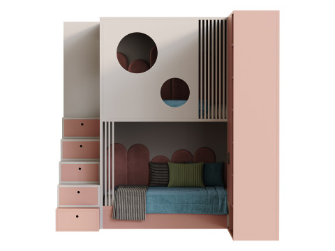 Childrens bunk bed 29 3D Model