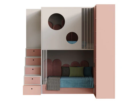 Childrens bunk bed 29 3D Model