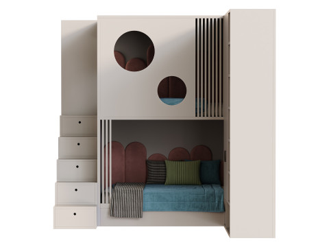Childrens bunk bed 29 3D Model