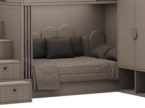 Childrens bunk bed 29 3D Model
