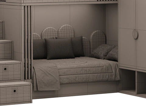 Childrens bunk bed 29 3D Model