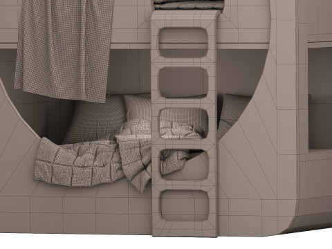 Childrens bunk bed 29 3D Model